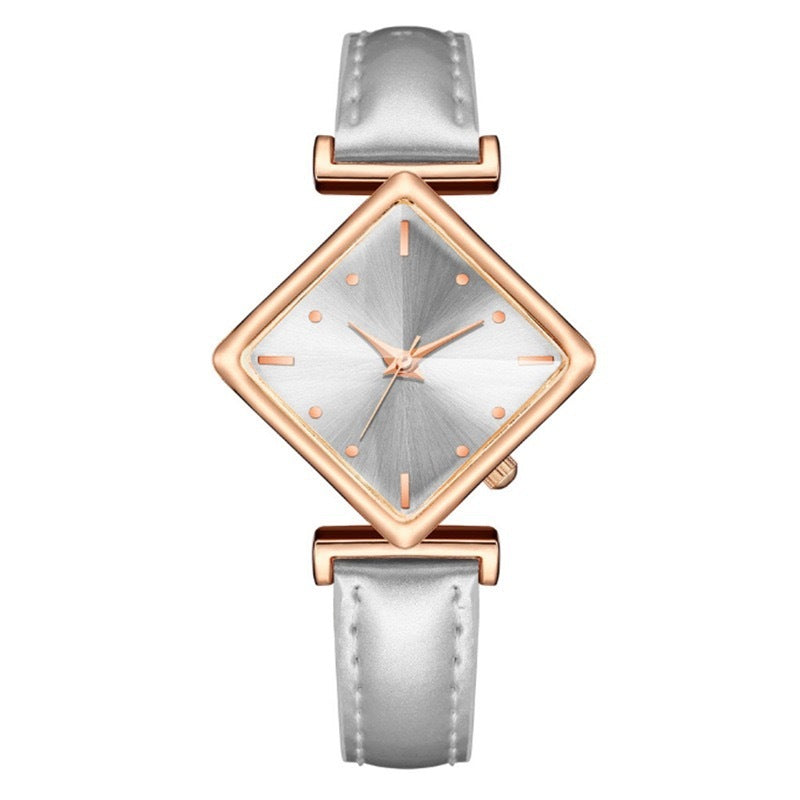 Elegant Diamond Dial Thin Strap Women's Watch