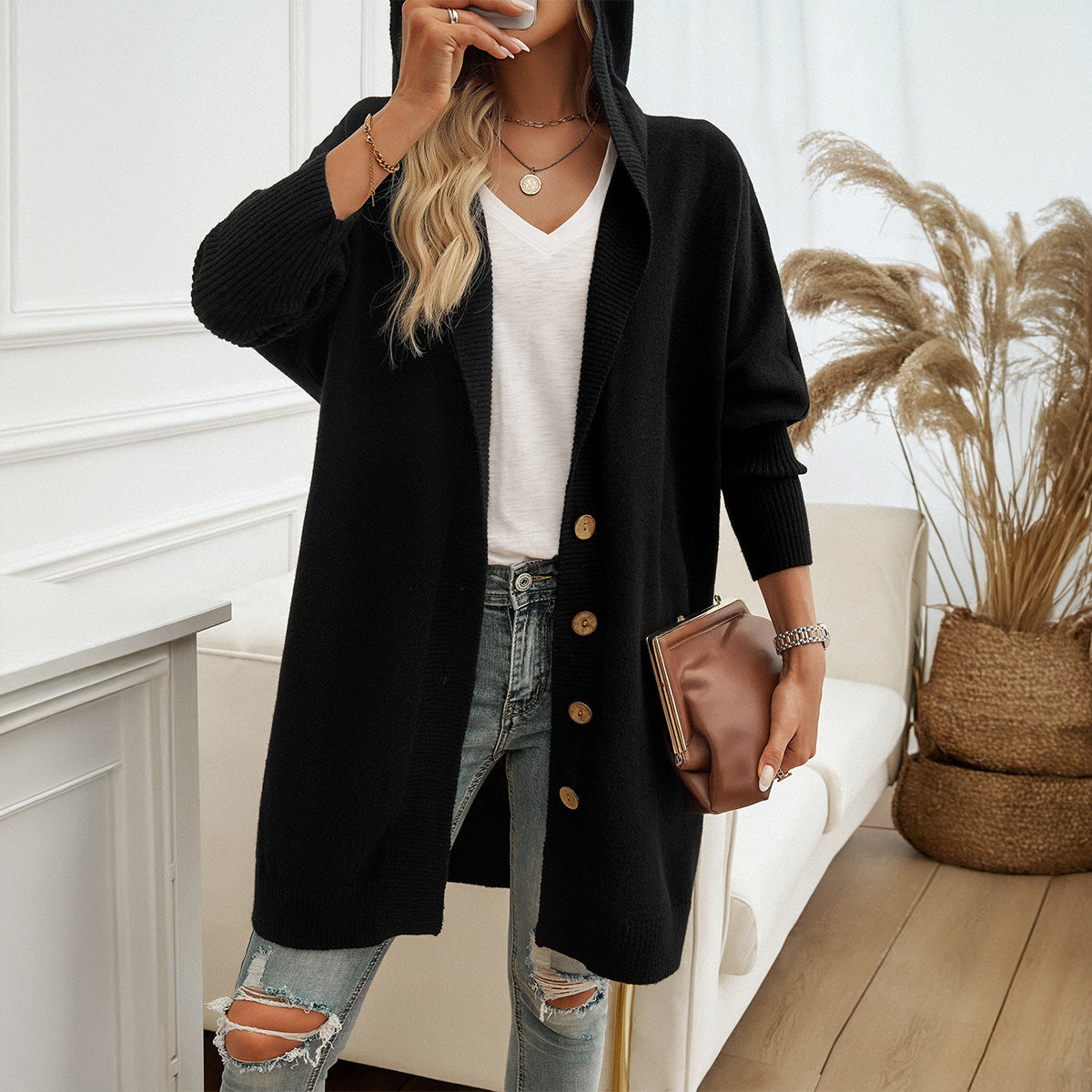 Women's Casual Hooded Cardigan