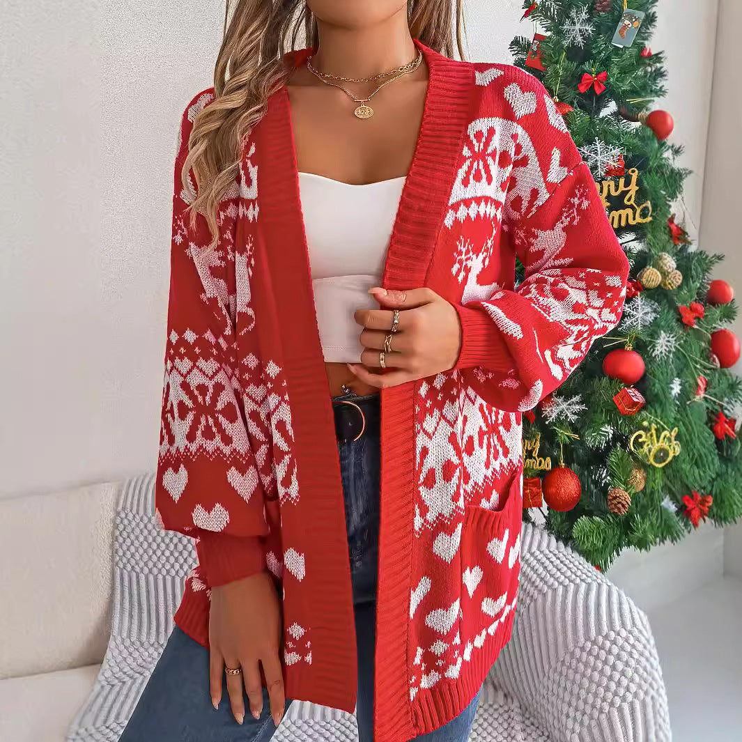 Women's Xmas Sweaters with Pockets