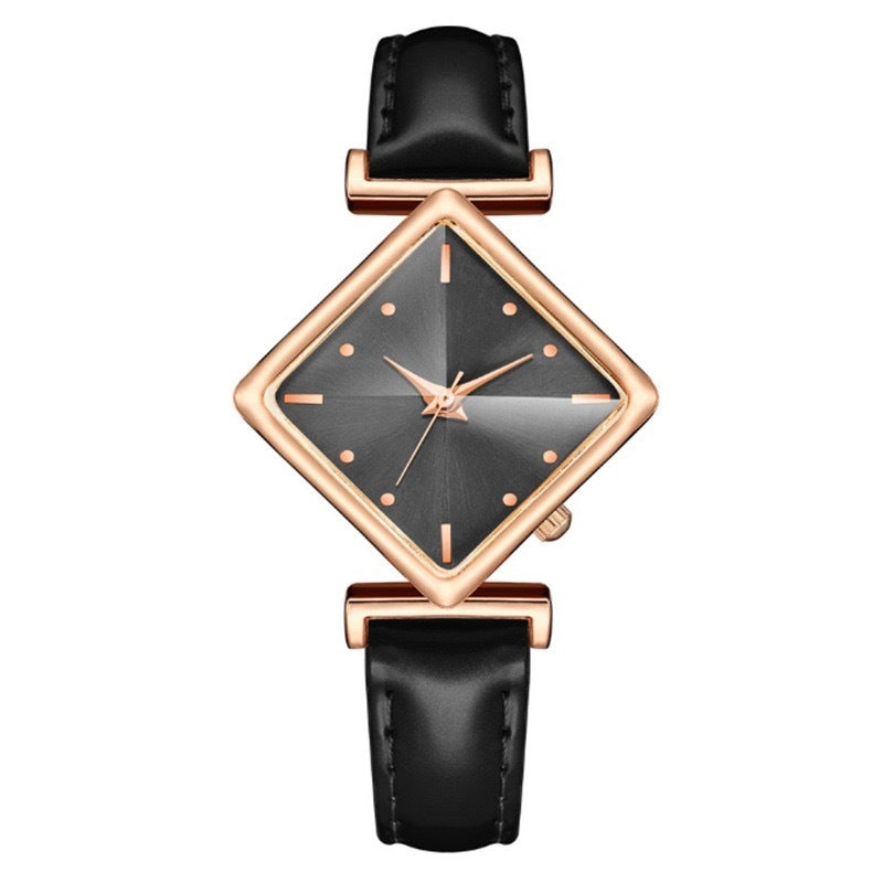 Elegant Diamond Dial Thin Strap Women's Watch