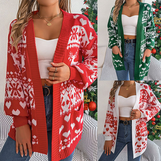 Women's Xmas Sweaters with Pockets